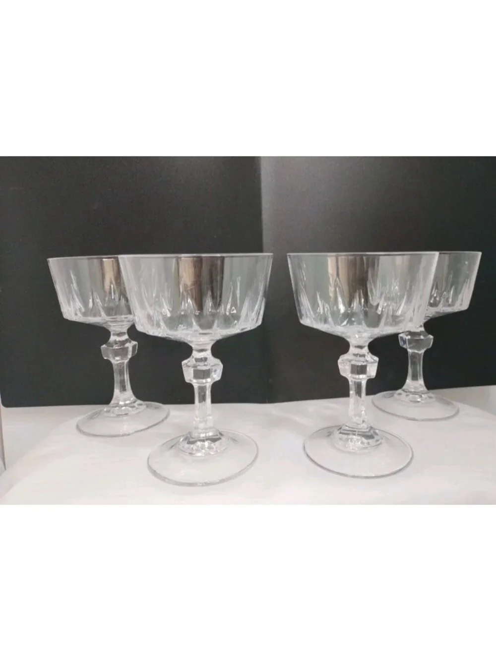Vintage Princess House “Esprit” Champagne Coupe/ Sherbet Glassware 4 Piece